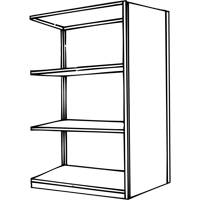 Interlok Shelving Unit, Steel, Boltless, 800 lbs. Capacity, 36" W x 76" H x 24" D Planification Entrepots Molloy