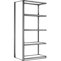 &eacute;l&eacute;ment de rayonnage Interlok, Acier, Sans boulons, Capacit&eacute; 800 lb, 36" la x 100" h x 24" p Planification Entrepots Molloy