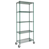 Wire Shelf Cart, Epoxy Finish, 36" x 92" x 18", 800 lbs. Capacity Planification Entrepots Molloy
