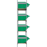 &eacute;tag&egrave;res larges avec bacs g&eacute;ants en plastique, Acier, Sans boulons, Capacit&eacute; 800 lb, 66" la x 72" h x 18" p Planification Entrepots Molloy