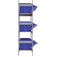 &eacute;tag&egrave;res larges avec bacs g&eacute;ants en plastique, Acier, Sans boulons, Capacit&eacute; 800 lb, 66" la x 60" h x 18" p Planification Entrepots Molloy