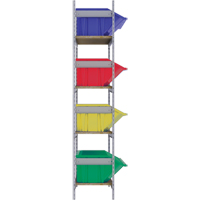 &eacute;tag&egrave;res larges avec bacs g&eacute;ants en plastique, Acier, Sans boulons, Capacit&eacute; 800 lb, 66" la x 72" h x 18" p Planification Entrepots Molloy