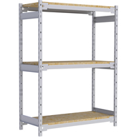 Wide Span Record Storage Shelving, Steel, 3 Shelves, 42" W x 18" D x 60" H Planification Entrepots Molloy
