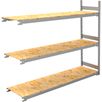 Wide Span Record Storage Shelving, Steel, 3 Shelves, 72" W x 18" D x 60" H, Add-On Kit Planification Entrepots Molloy