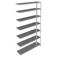 &eacute;l&eacute;ment de rayonnage, Acier galvanis&eacute;, Montant &agrave; fente, Capacit&eacute; 300 lb, 48" la x 84" h x 12" p Planification Entrepots Molloy
