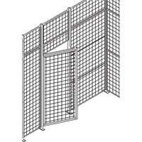 Porte basculante à guichet pour cloison en treillis métallique, 4' la x 7' h RN630 | Planification Entrepots Molloy