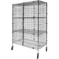Security Cart, Chrome Plated, 48" x 69" x 24", 500 lbs. Capacity Planification Entrepots Molloy