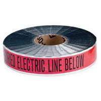 "Electric Line" Identoline&reg; Underground Warning Tape, 2" W x 1000' L, Black on Red Planification Entrepots Molloy