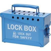Coffret de sécurité portatif en métal, Bleu SAC281 | Planification Entrepots Molloy