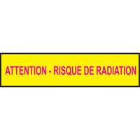 Barricade Tape, French, 3" W x 1000' L, 3.5 mils, Magenta on Yellow Planification Entrepots Molloy