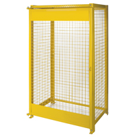 Gas Cylinder Cabinets, 10 Cylinder Capacity, 44" W x 30" D x 74" H, Yellow SAF837 | Planification Entrepots Molloy