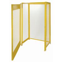 Gas Cylinder Cabinets, 10 Cylinder Capacity, 44" W x 30" D x 74" H, Yellow SAF837 | Planification Entrepots Molloy