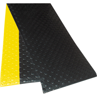Tapis &agrave; surface &agrave; bulles Sof-Tred No 417 avec Dyna-Shield, &agrave; bulles, 3' x 12' x 1/2", Noir/Jaune, PVC Planification Entrepots Molloy