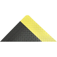 Tapis antifatigue ergonomique Saddle Trax, Losange, 2' x 3' x 1", Noir/Jaune, Vinyle Planification Entrepots Molloy