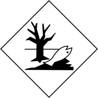 Étiquette d'expédition TMD marque de polluant marin, 4" lo x 4" la, Noir sur blanc SAK383 | Planification Entrepots Molloy