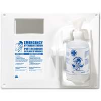 Poste de douche oculaire - Poste simple a/bouteille vide Planification Entrepots Molloy