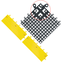 ErgoDeck&reg; Mat No. 560, PVC, 1-1/2' W x 1-1/2' L, 7/8" Thick, Black Planification Entrepots Molloy