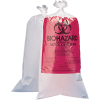 Biohazard Disposal Bags, Bio-Hazard, 24" L x 12" W, 1.5 mils, 100 /pkg. SAM051 | Planification Entrepots Molloy