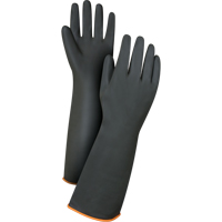 Gants de poids lourd pour la manipulation de produits chimiques, Taille Grand/9, 18" lo, Latex de caoutchouc, 30 mils Planification Entrepots Molloy