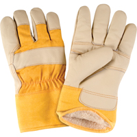 Gants d'ajusteur doubl&eacute;s pour l'hiver d'usage standard, T-Grand, Paume en Cuir fleur de vache, Doublure en Boa Planification Entrepots Molloy