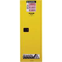 Armoire de s&eacute;curit&eacute; pour produits inflammables EX Slimline Sure-Grip , 22 gal., 1 Porte(s), 23,25" La x 65" h x 18" p Planification Entrepots Molloy