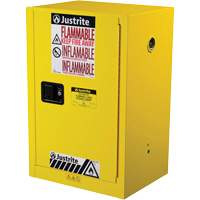 Armoire de s&eacute;curit&eacute; compacte pour produits inflammables EX Sure-Grip, 12 gal., 1 Porte(s), 23,25" La x 35" h x 18" p Planification Entrepots Molloy