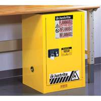 Armoire de s&eacute;curit&eacute; compacte pour produits inflammables EX Sure-Grip, 12 gal., 1 Porte(s), 23,25" La x 35" h x 18" p Planification Entrepots Molloy