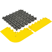 ErgoDeck&reg; General Purpose No. 564 Matting, PVC, 1-1/2' W x 1-1/2' L, 7/8" Thick, Charcoal Planification Entrepots Molloy