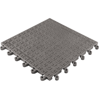 ErgoDeck&reg; Soft No. 566 Matting, PVC, 1-1/2' W x 1-1/2' L, 7/8" Thick, Charcoal Planification Entrepots Molloy