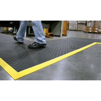 Rejuvenator Connect No. 502 Matting, Polyurethane, 3' W x 3' L, 5/8" Thick, Black Planification Entrepots Molloy