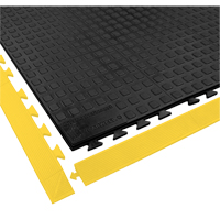 Rejuvenator Connect No. 502 Matting, Polyurethane, 3' W x 3' L, 5/8" Thick, Black Planification Entrepots Molloy