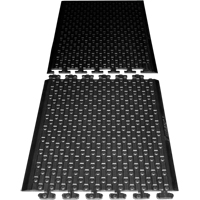 Rejuvenator Connect No. 502 Matting, Polyurethane, 3' W x 3' L, 5/8" Thick, Black Planification Entrepots Molloy