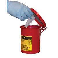 Mini Bench - Top Oily Waste Cans, FM Approved, 0.45 US gallon, Red Planification Entrepots Molloy