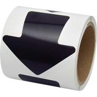 D&eacute;calcomanie en couleur pour le marquage des planchers, Fl&egrave;che, 4" lo x 4" la, Noir, Vinyle Planification Entrepots Molloy