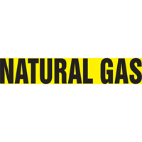 Marqueurs de tuyau "Natural Gas", Autocollant, 2-1/2" h x 12" la, Noir sur jaune Planification Entrepots Molloy