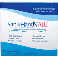 Lingettes antimicrobiennes pour les mains Sani-Hands<sup>MD</sup> ALC, Pochette SAY434 | Planification Entrepots Molloy