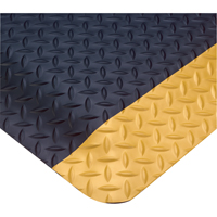 Tapis Smart No 497, Losange, 3' x 75' x 1", Noir/Jaune, PVC Planification Entrepots Molloy