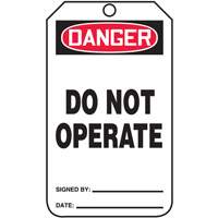 Safety Tags, Cardstock, 3-1/4" W x 5-3/4" H, English Planification Entrepots Molloy