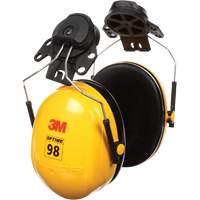 Serres-t&ecirc;tes de s&eacute;rie Peltor Optime 98, Fixation pour casque, 23 NRR dB Planification Entrepots Molloy