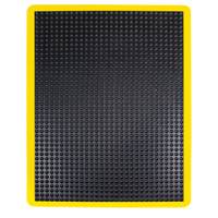 Tapis antifatigue en d&ocirc;me, &agrave; bulles, 2' x 3' x 1/2", Noir, Caoutchouc Planification Entrepots Molloy
