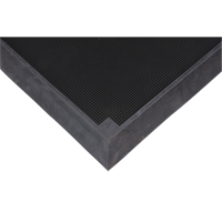Foot Sanitizing Matting, Rubber, 2-2/3' W x 3-1/4' L x 2-1/2" Thick, Black Planification Entrepots Molloy