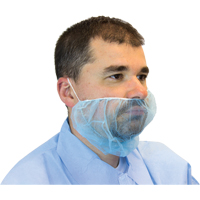Disposable Beard Covers, Polypropylene, Blue Planification Entrepots Molloy