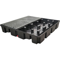 Palette emboîtable sans drain pour contr&ocirc;le des d&eacute;versements, Capacit&eacute; de d&eacute;versement 66 gal. US, 49" x 49" x 10,5" Planification Entrepots Molloy