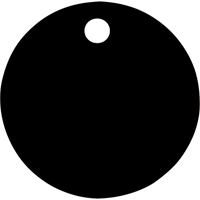 &eacute;tiquettes vierges, Aluminium, 1,5" dia. Planification Entrepots Molloy