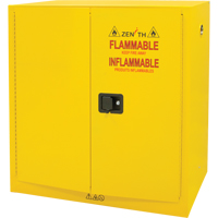 Armoire pour produits inflammables, 30 gal., 2 Porte(s), 43" La x 44" h x 18" p Planification Entrepots Molloy