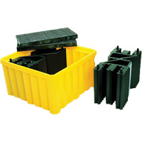 Ultra-IBC Spill Pallet&reg; with Drain, 400 US gal. Spill Capacity, 58.75" x 58.75" x 33" Planification Entrepots Molloy