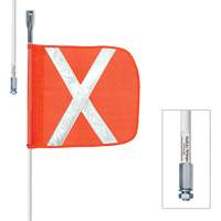 Tiges de s&eacute;curit&eacute; robustes Safety Whip, Fixation Filet&eacute;, Hauteur 3', Orange Planification Entrepots Molloy