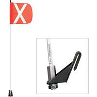 Safety Whip&reg; Light-Duty Whips, Window Mount, 5' High, Orange Planification Entrepots Molloy