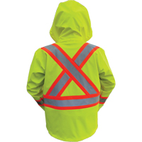 Vestes de s&eacute;curit&eacute; imperm&eacute;ables ignifuges haute visibilit&eacute; en polyur&eacute;thane, Petit, Jaune lime haute visibilit&eacute; Planification Entrepots Molloy
