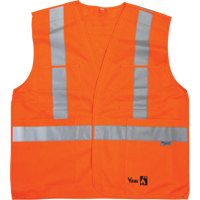 Vestes de s&eacute;curit&eacute; ignifug&eacute;es, Orange haute visibilit&eacute;, Moyen/Petit, Polyester Planification Entrepots Molloy